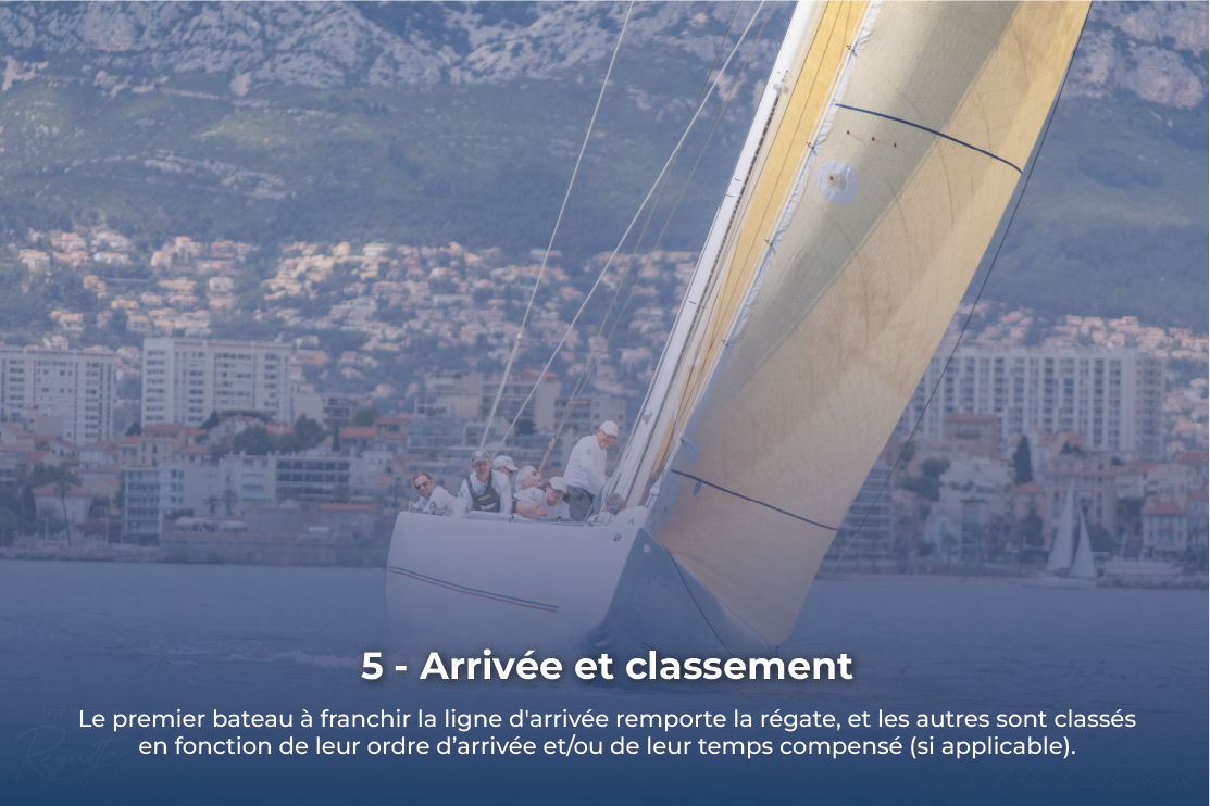 Visuel étape 5 - Arrivée de la régate